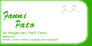 fanni pato business card